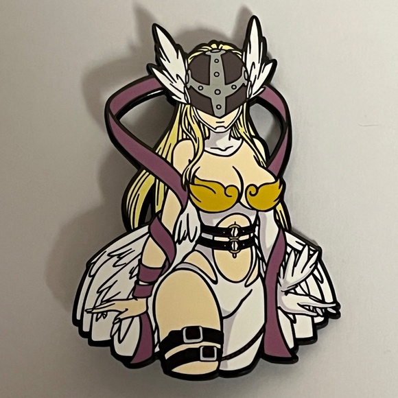 Angewomon Digimon Enamel Pin Big New Card Game Hat Pins Display - Picture 2 of 9